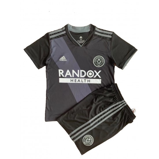 Camisola Sheffield United Criança Equipamento Segundo 2021-2022 Manga Curta